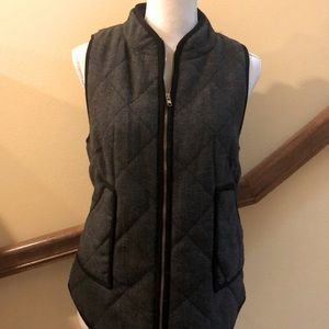 41 Hawthorn Shara Herringbone Quilted Lightweight Zip Vest